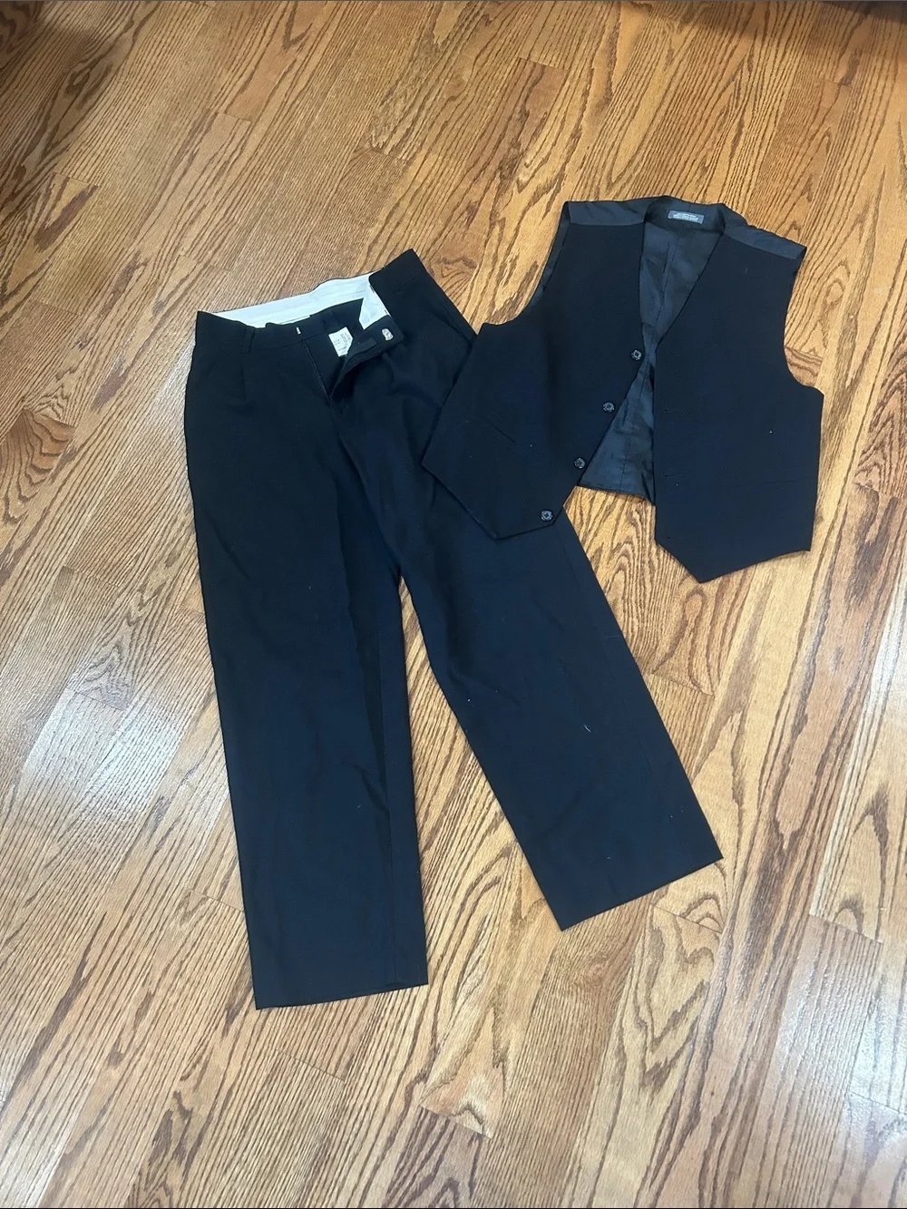 Classic Black kids Dress Pants and Vest Set